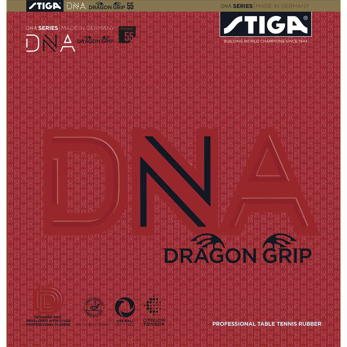 STIGA Rubber DNA Dragon Grip 55 - Table Tennis Rubber